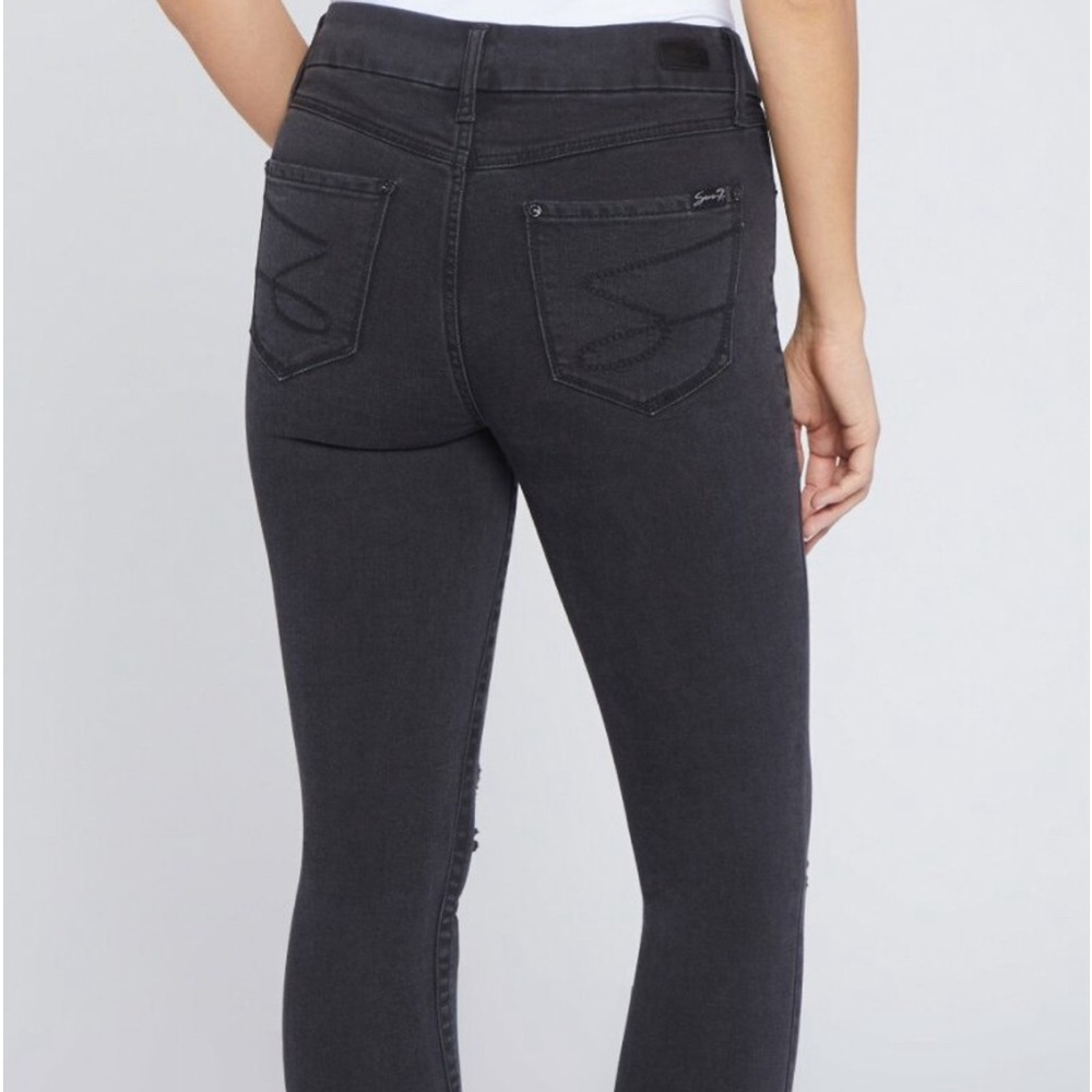Seven7 HIGH RISE TUMMYLESS SKINNY JEAN Black Size 16